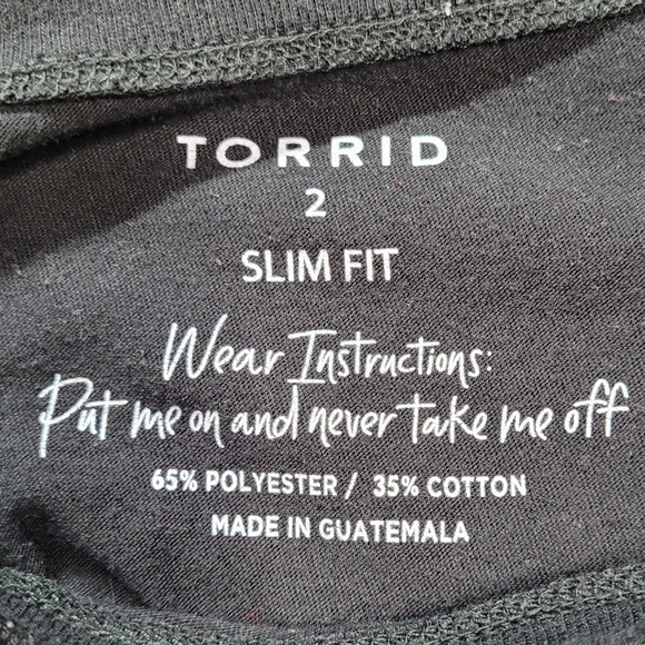 Torrid Black is My Happy Color Slim Fit  Graphic Tee Women's 2 (2X) - Picture 6 of 9